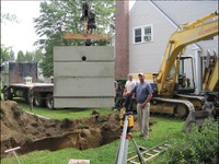 Lowering a Septic Tank
