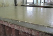 Wet Concrete Settled in the Mold